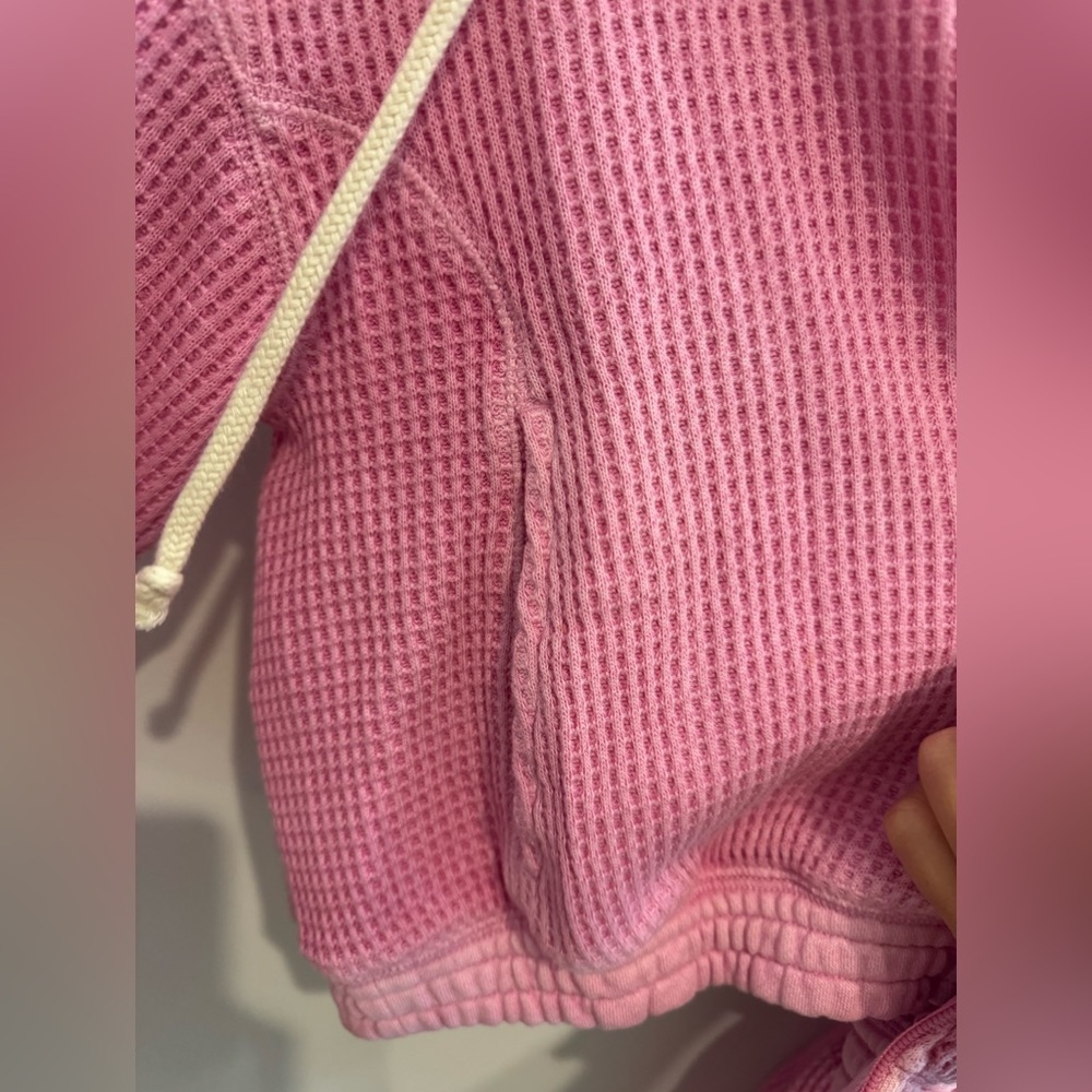 Aerie Cropped Waffle Hoodie - Picture 4 of 13